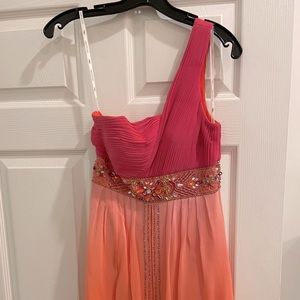 Sue Wong one shoulder cocktail dress